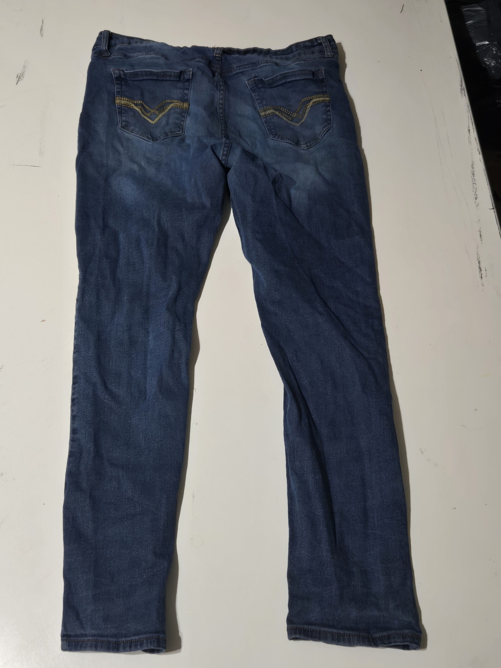 Men's Dark 38 X 32 Blue Stretch Jeans
